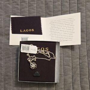 LAGOS Silver Swirl Pendant Necklace